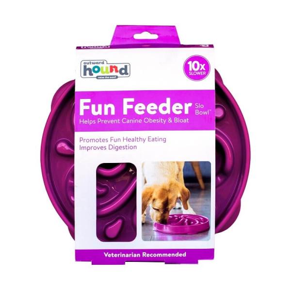 Outward Hound Fun Feeder Slo Bowl Purple Gr. L